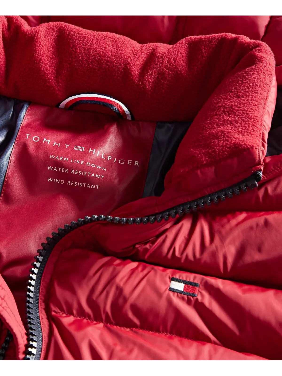 Куртка Tommy Hilfiger Quilted Puffe — изображение 5 из 7, красный