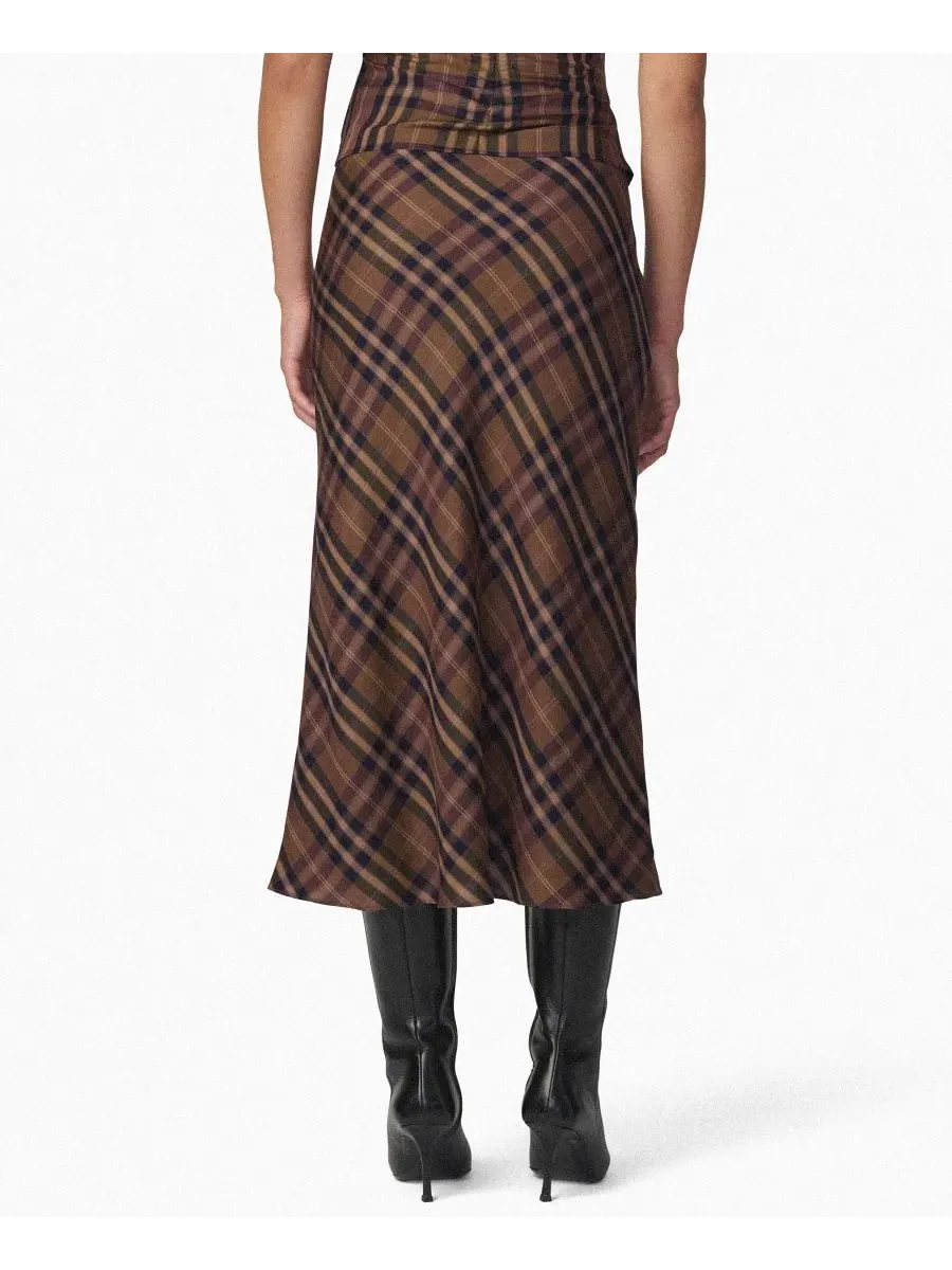 Юбка-миди с принтом The Ines Joe's Jeans, Camel Plaid — 5