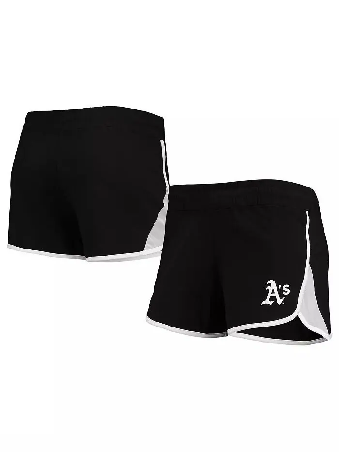 Черные женские эластичные шорты из френч терри Oakland Athletics New Era — изображение 1 из 4