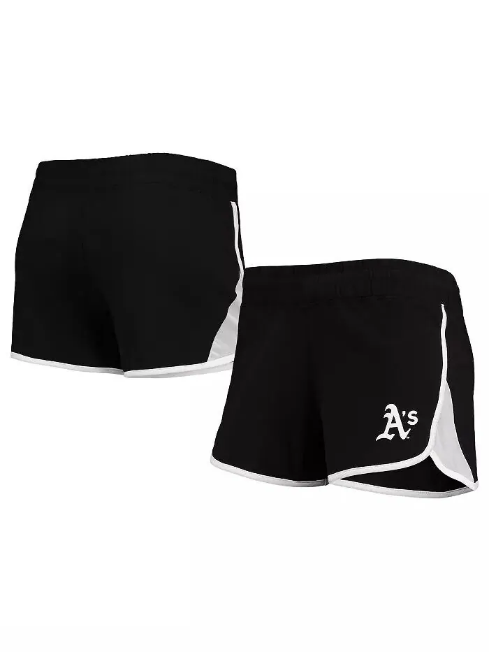 Черные женские эластичные шорты из френч терри Oakland Athletics New Era — изображение 2 из 4