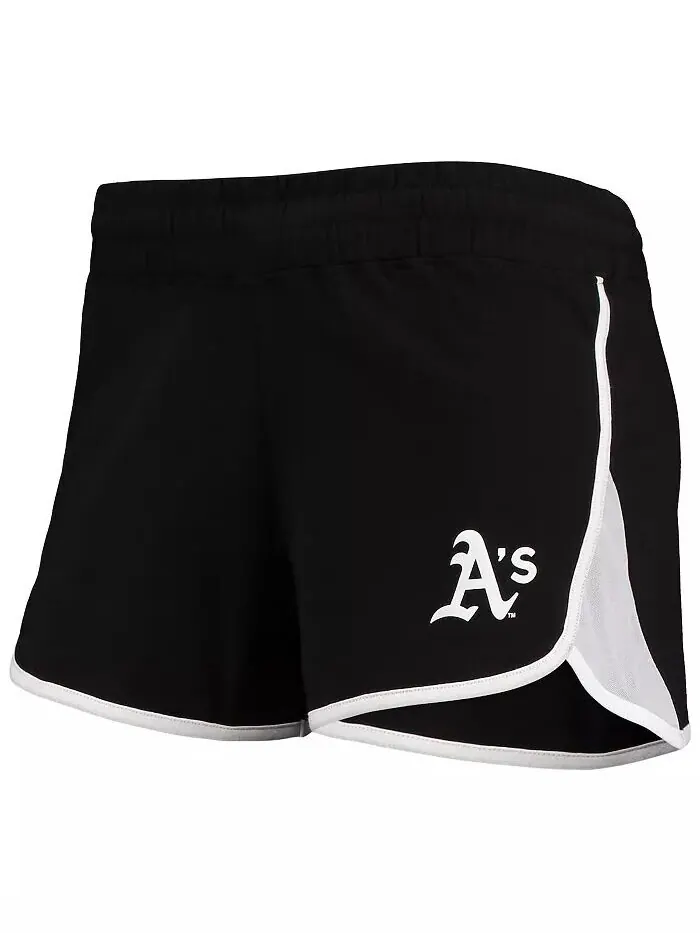 Черные женские эластичные шорты из френч терри Oakland Athletics New Era — изображение 3 из 4