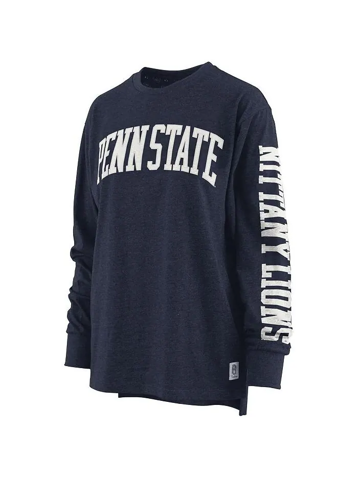 Женская темно-синяя футболка с длинными рукавами Penn State Nittany Lions Two-Hit Canyon Pressbox — изображение 2 из 4