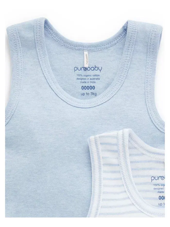 Боди для мальчиков из ребристой ткани, 2 шт Purebaby — изображение 4 из 4
