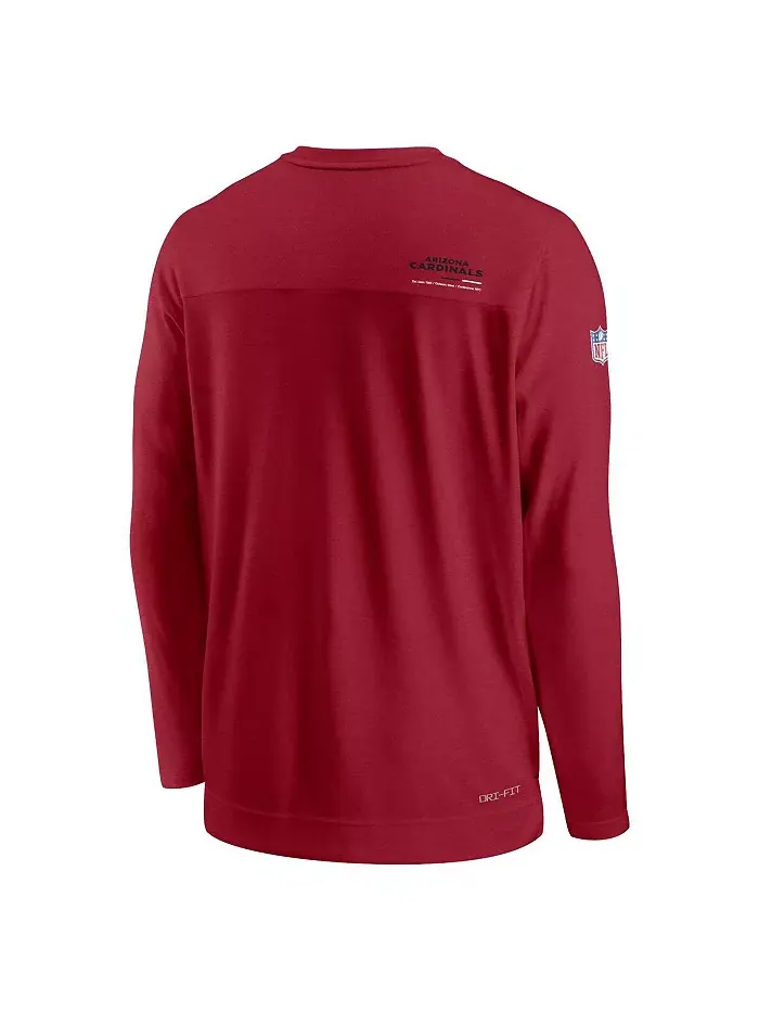 Мужская футболка с длинным рукавом Arizona Cardinals 2022 Sideline Coach Chevron Lock Up — изображение 3 из 3