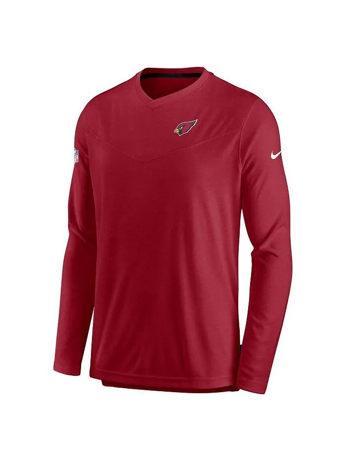 Мужская футболка с длинным рукавом Cardinal Arizona Cardinals 2022 Sideline Coach Chevron Lock Up — изображение 2 из 3