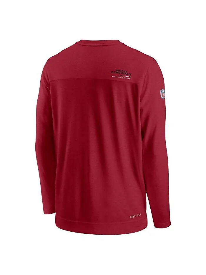 Мужская футболка с длинным рукавом Cardinal Arizona Cardinals 2022 Sideline Coach Chevron Lock Up — изображение 3 из 3