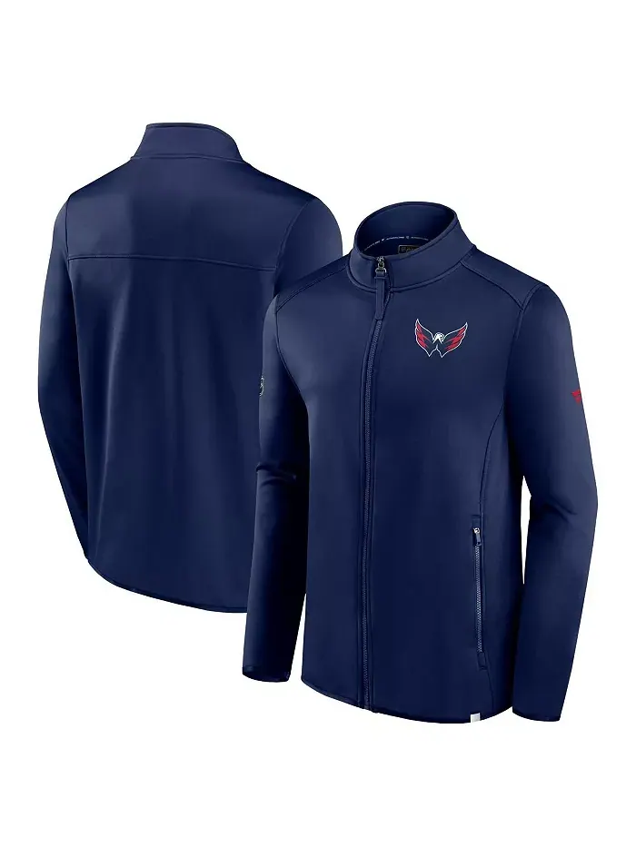 Мужская синяя куртка Washington Capitals Authentic Pro на молнии Fanatics