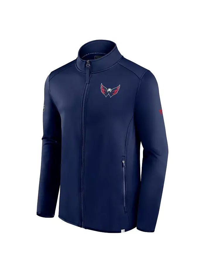 Мужская синяя куртка Washington Capitals Authentic Pro на молнии Fanatics — изображение 2 из 3