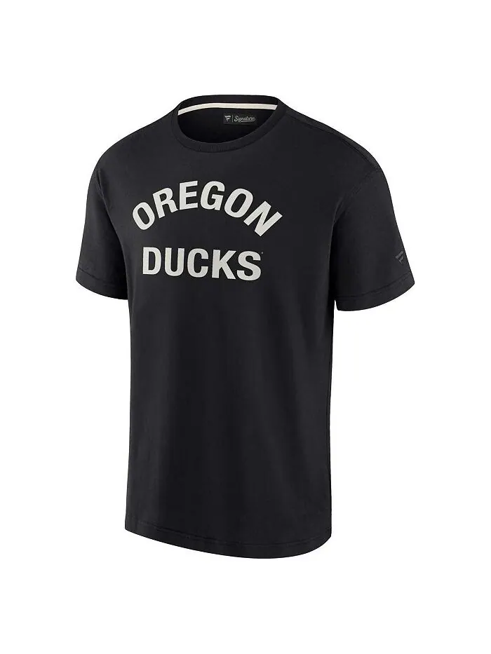 Мужская и женская супермягкая футболка с короткими рукавами Black Oregon Ducks Fanatics Signature — изображение 2 из 3