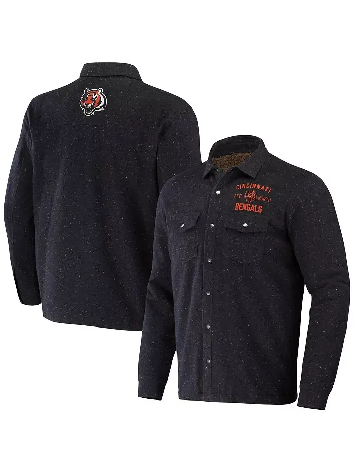 Мужская куртка-рубашка с полной застежкой на пуговицах NFL x Darius Rucker Collection by Charcoal