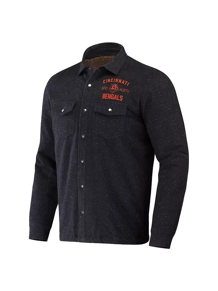 Мужская куртка-рубашка с полной застежкой на пуговицах NFL x Darius Rucker Collection by Charcoal — изображение 2 из 3