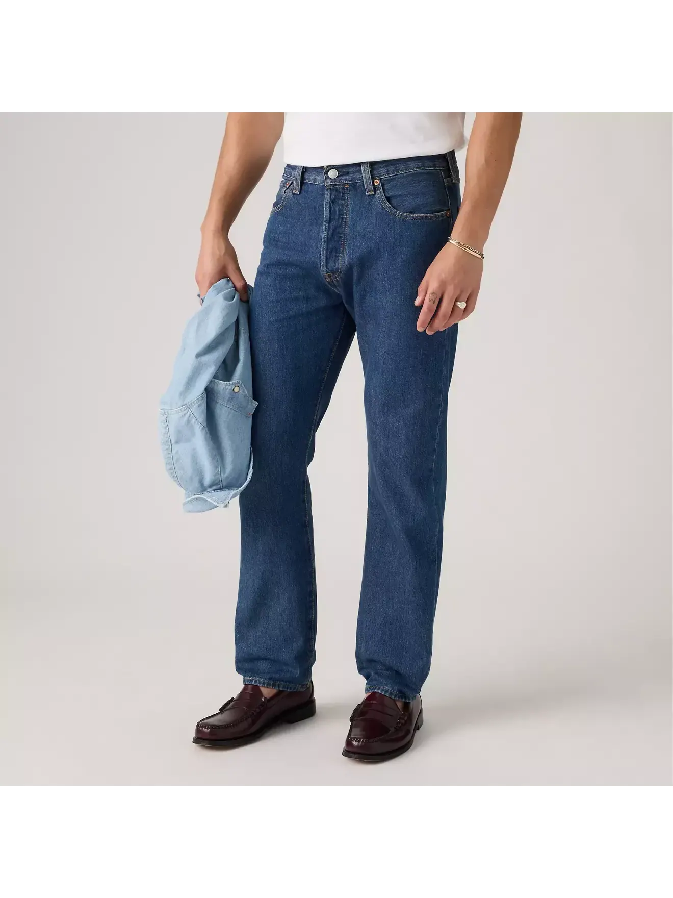 Мужские джинсы Levi's 501 Original Fit — изображение 2 из 4, серый