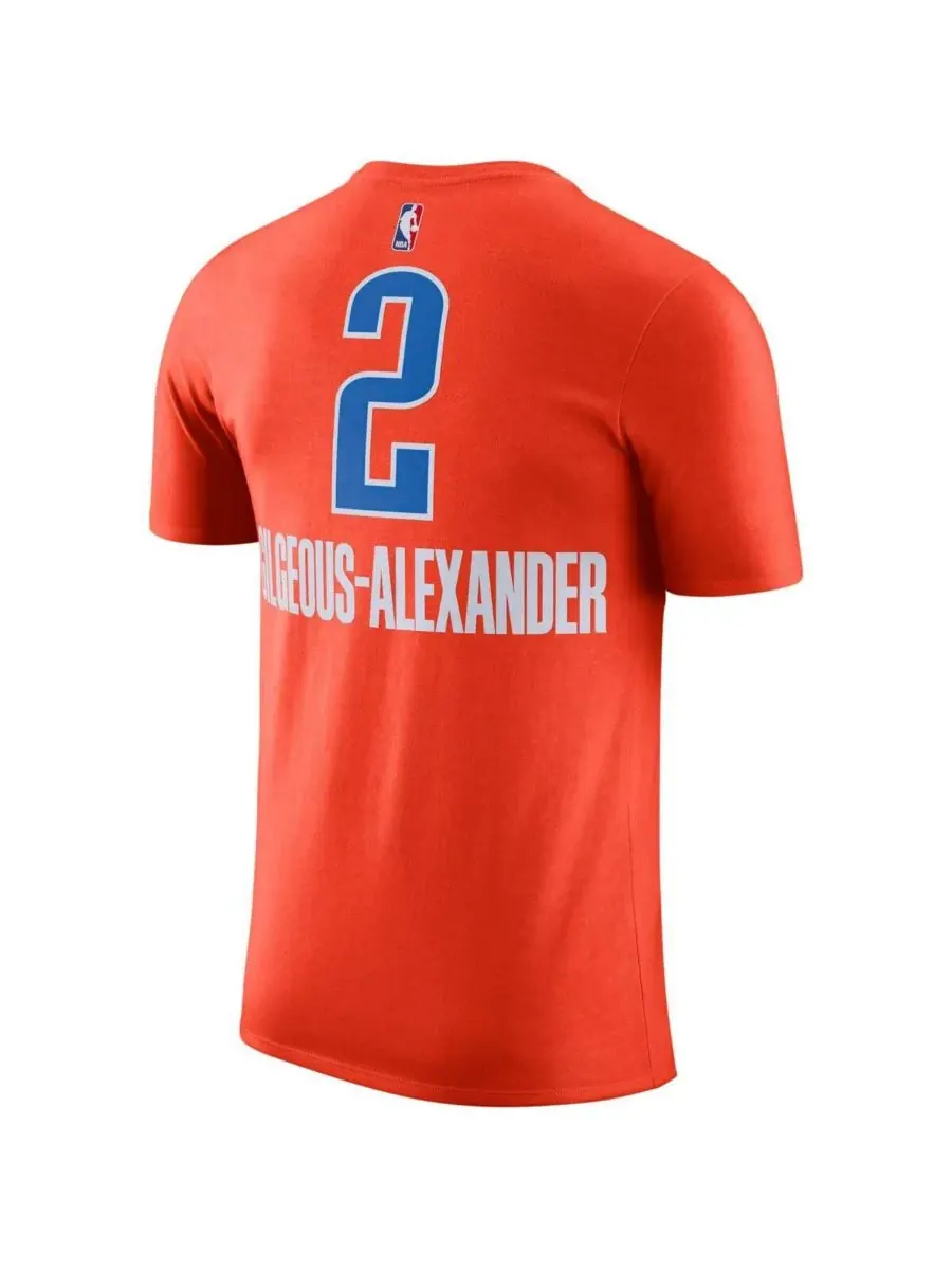 Jordan Мужская футболка Shai Gilgeous-Alexander Orange Oklahoma City Thunder 2022/23 Statement — изображение 3 из 3