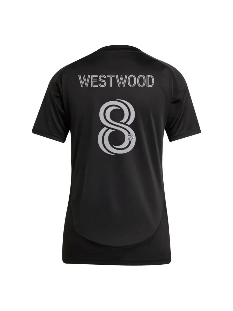 Adidas Женская черная реплика игровой формы Ashley Westwood Charlotte FC Fortress 2025 года от — изображение 2 из 3, черный