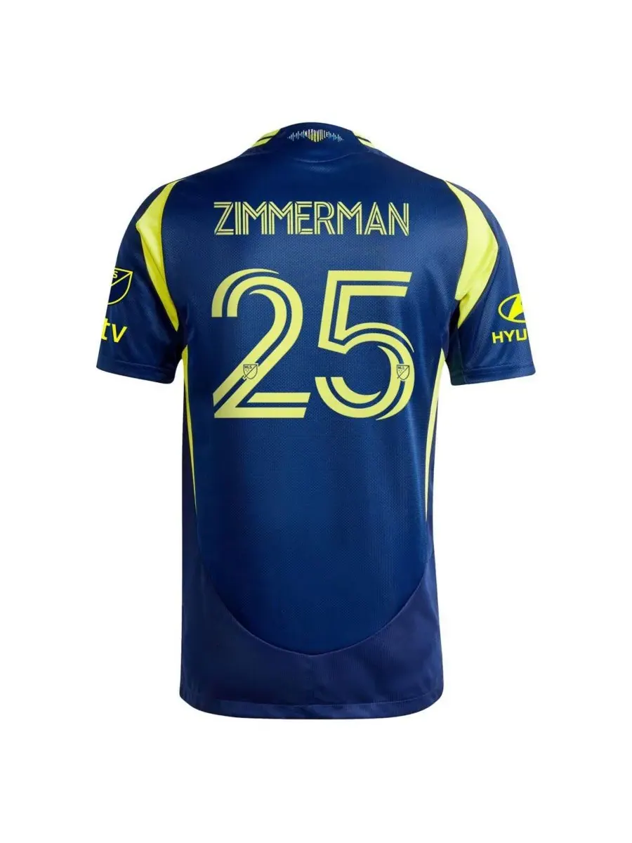 Adidas Мужская футболка Walker Zimmerman Navy Nashville SC 2025 The Heart Of Nashville Kit — изображение 2 из 3, темно-синий