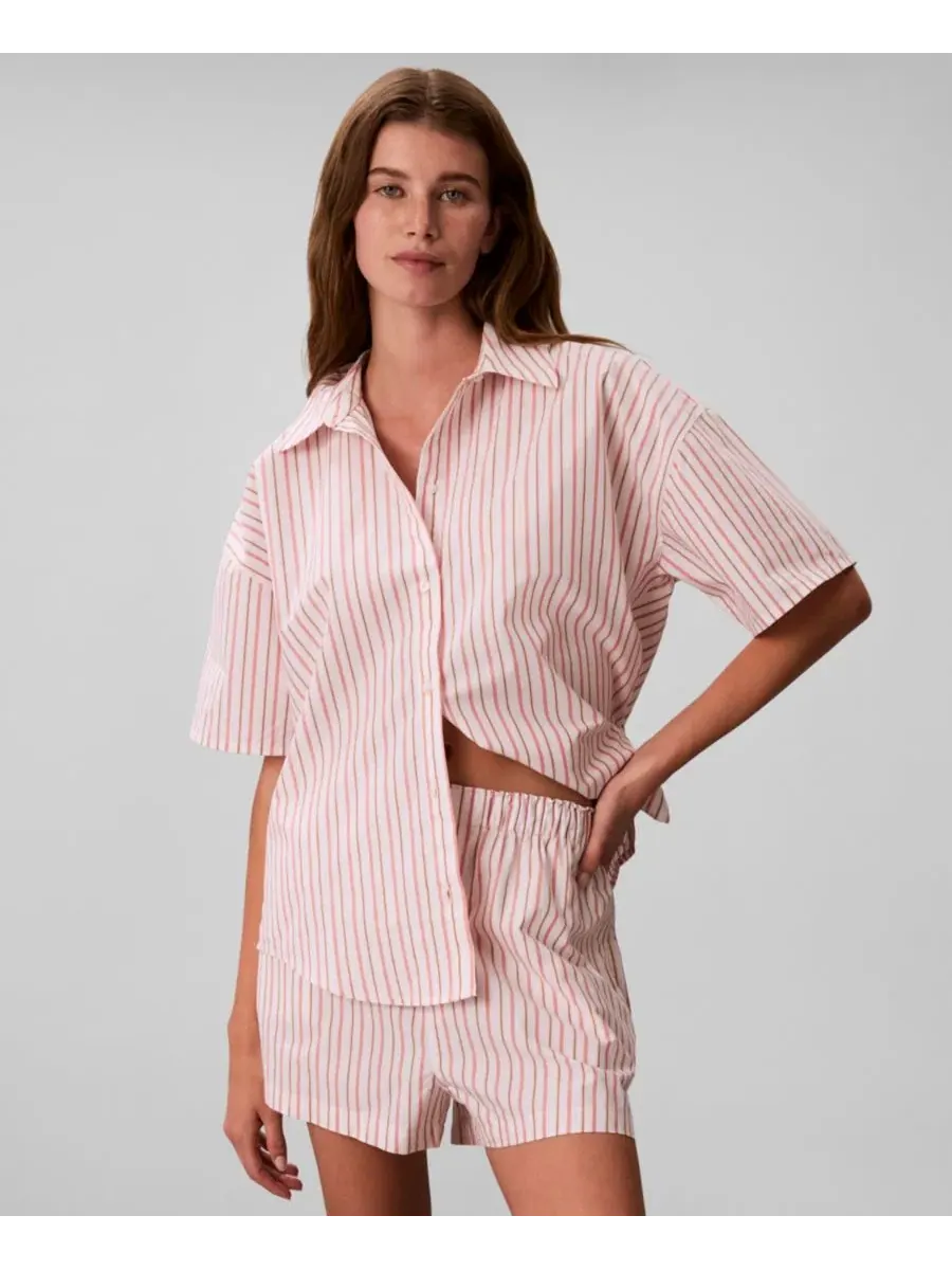 Шорты пижамные женские с принтом Calvin Klein, Aurora Stripe