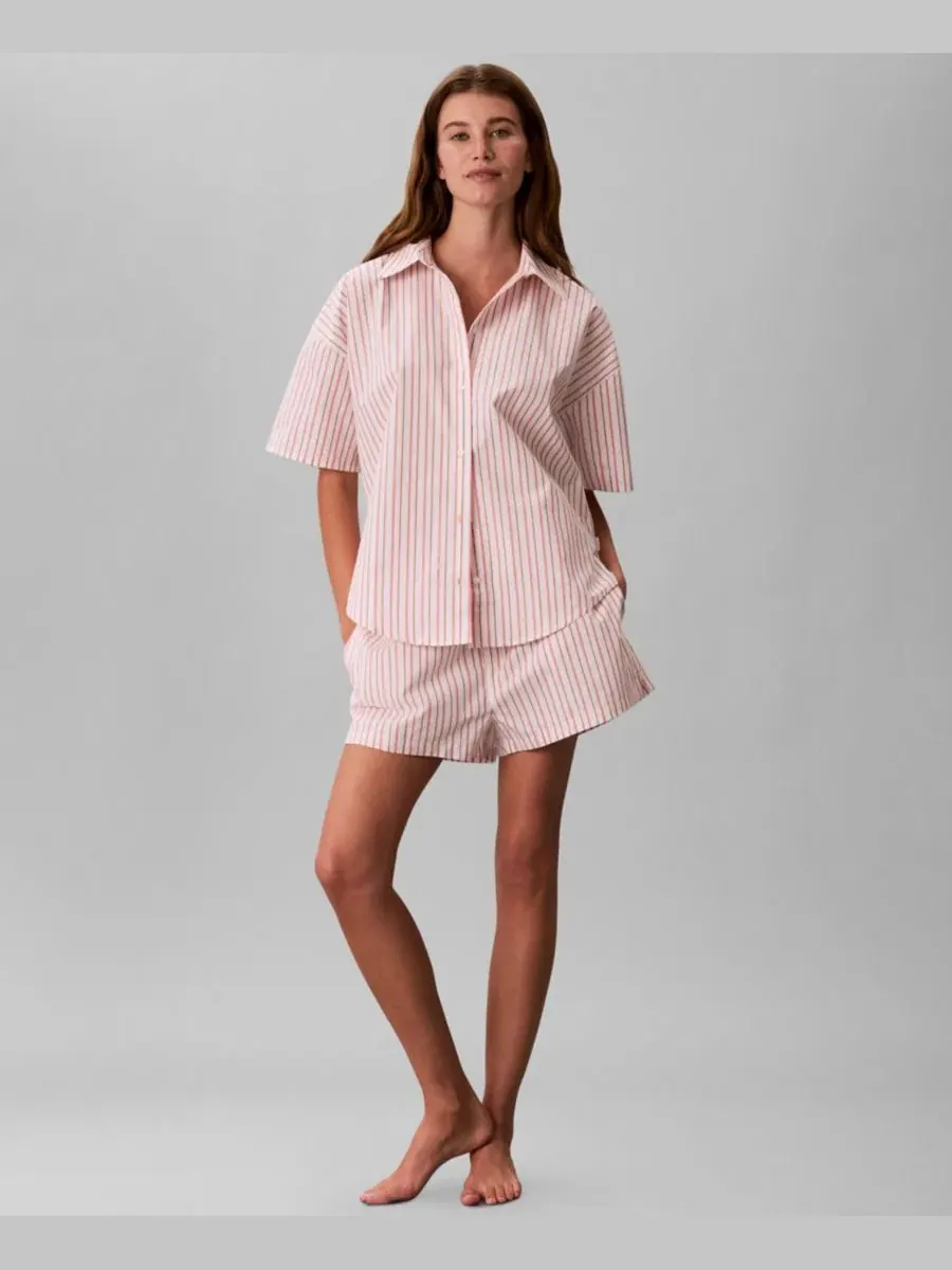 Шорты пижамные женские с принтом Calvin Klein, Aurora Stripe — изображение 2 из 7