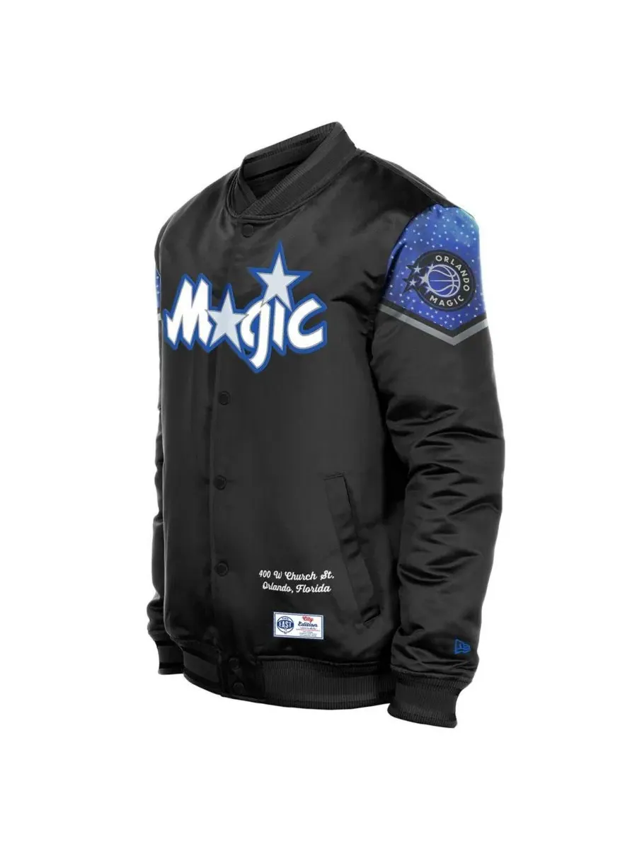 Мужская куртка-бомбер с принтом Orlando Magic New Era — изображение 2 из 4, черный