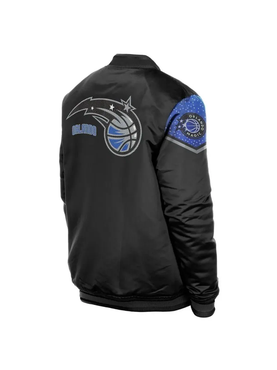 Мужская куртка-бомбер с принтом Orlando Magic New Era — изображение 3 из 4, черный