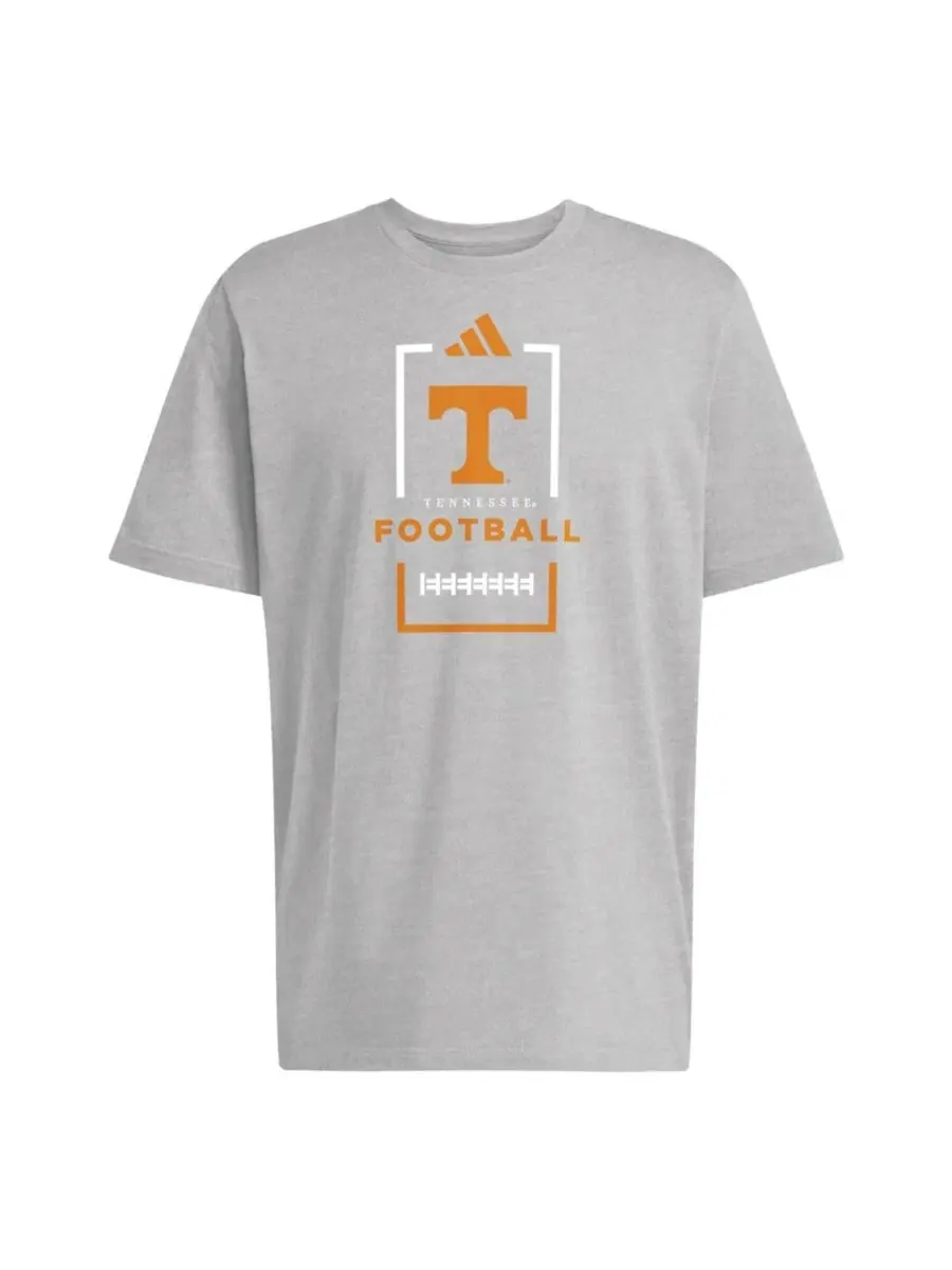 Футболка с коротким рукавом и принтом Tennessee Volunteers adidas — изображение 2 из 3, серый