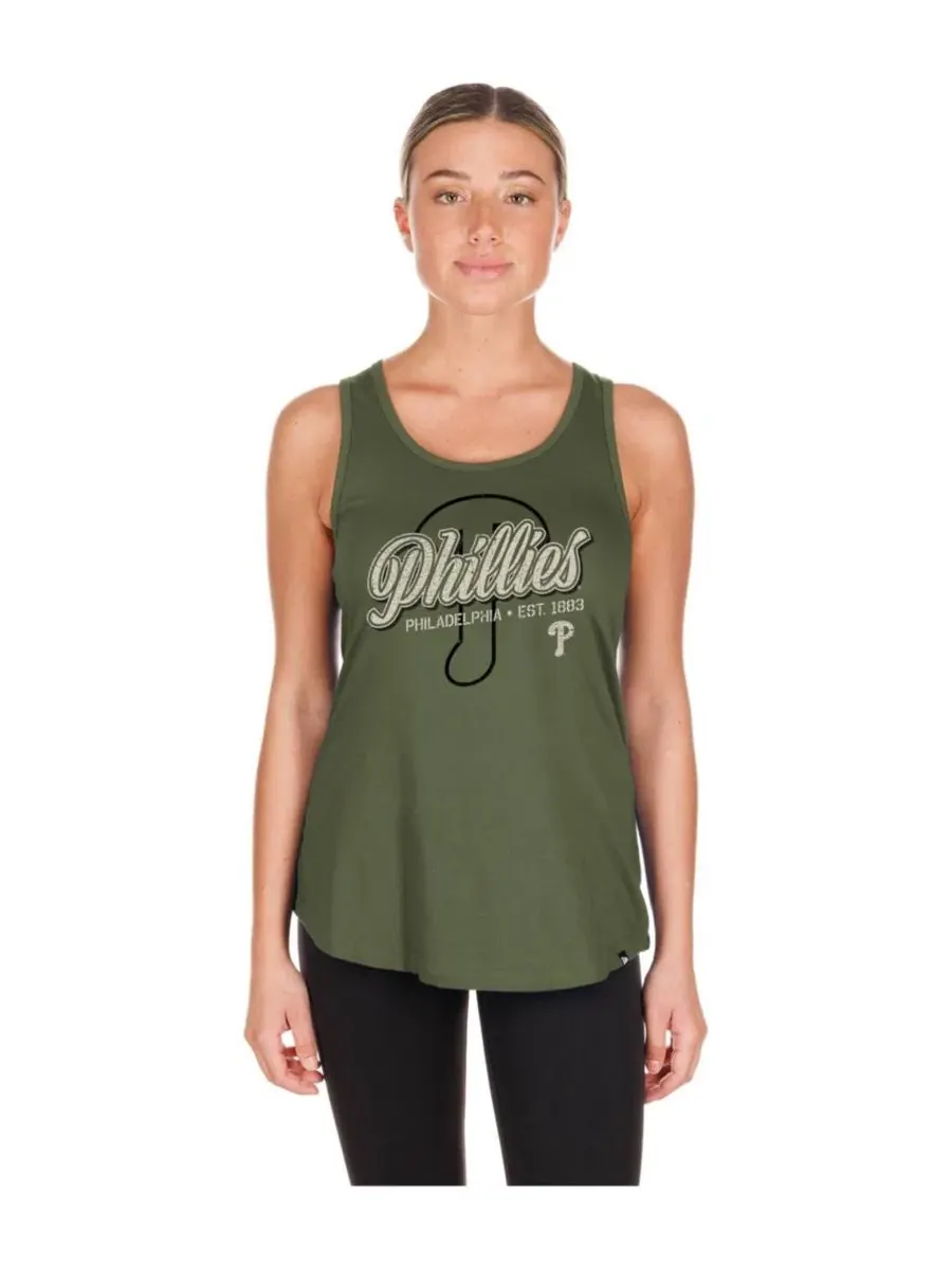 Майка-безрукавка с принтом Philadelphia Phillies Armed Forces Day Distressed Screen Print Graphics