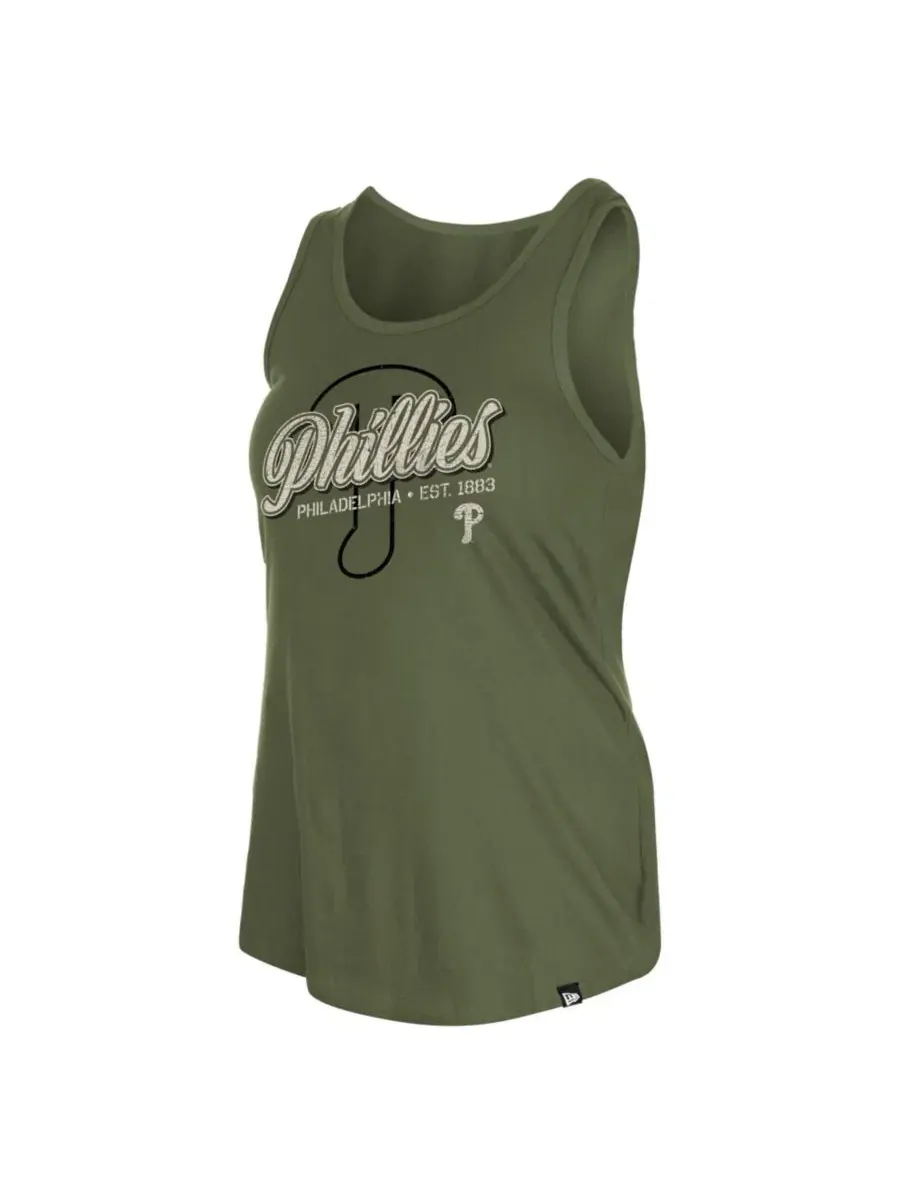 Майка-безрукавка с принтом Philadelphia Phillies Armed Forces Day Distressed Screen Print Graphics — изображение 3 из 4