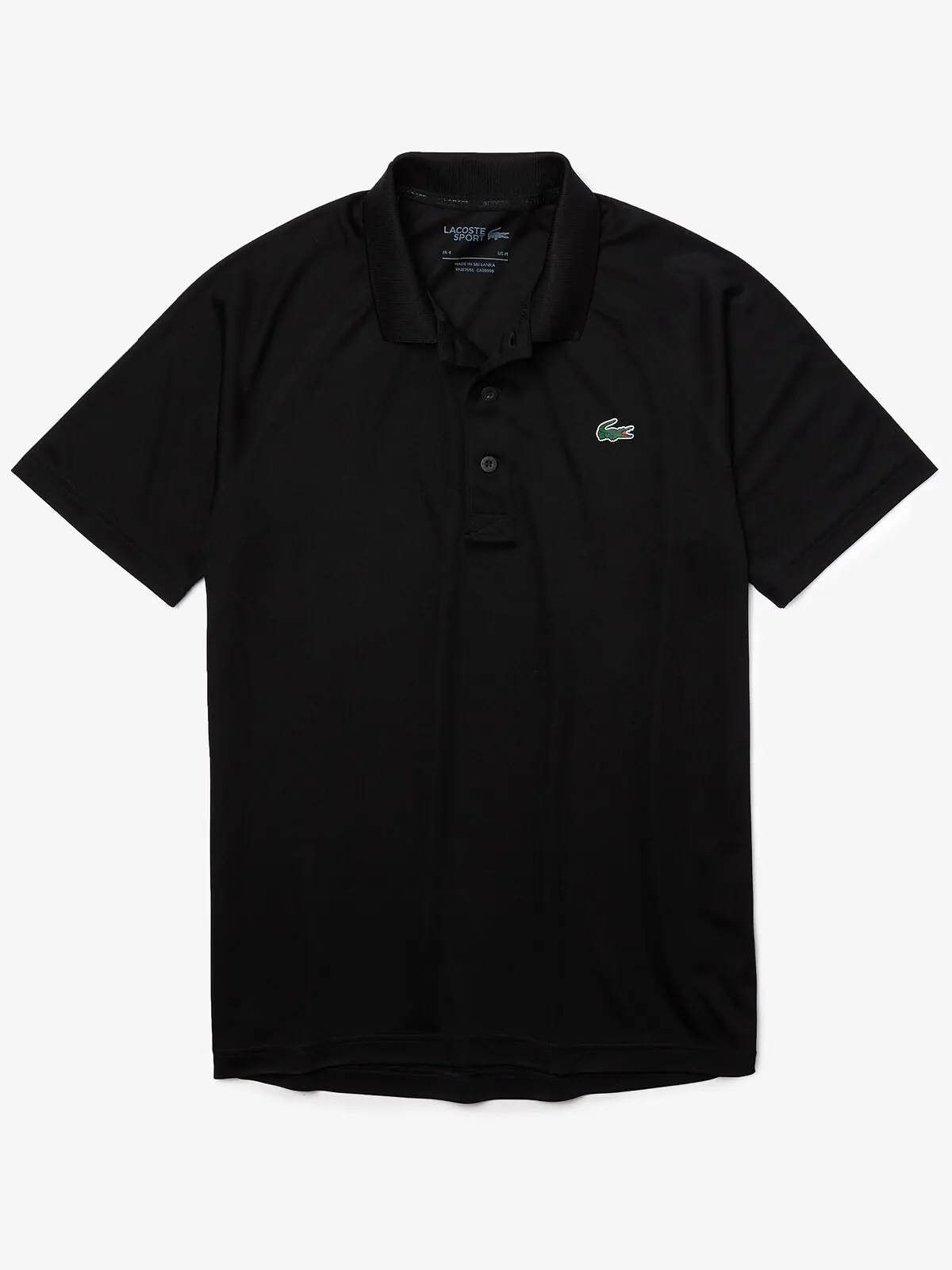 Рубашка поло Lacoste Sport Interlock мужская, для бега — изображение 3 из 3, черный