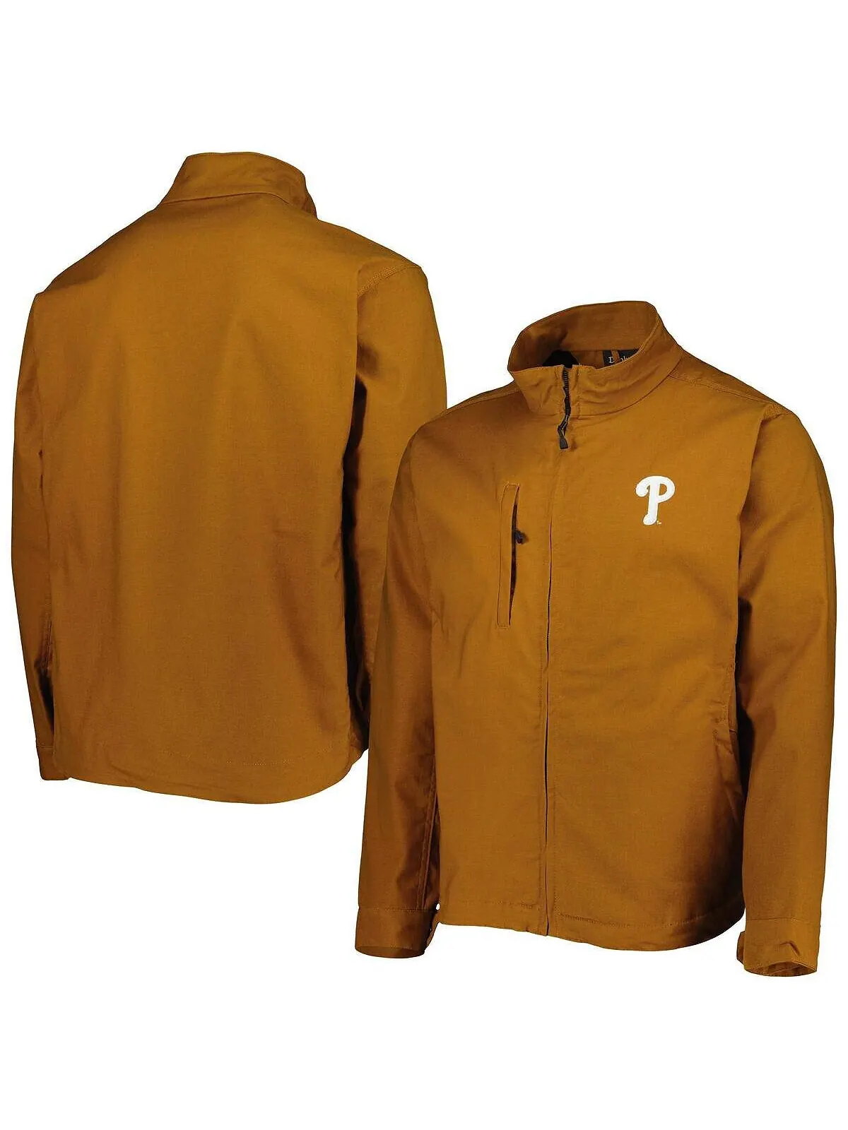 Мужская светло-коричневая куртка philadelphia phillies journey tri-blend с молнией во всю длину — бежевый