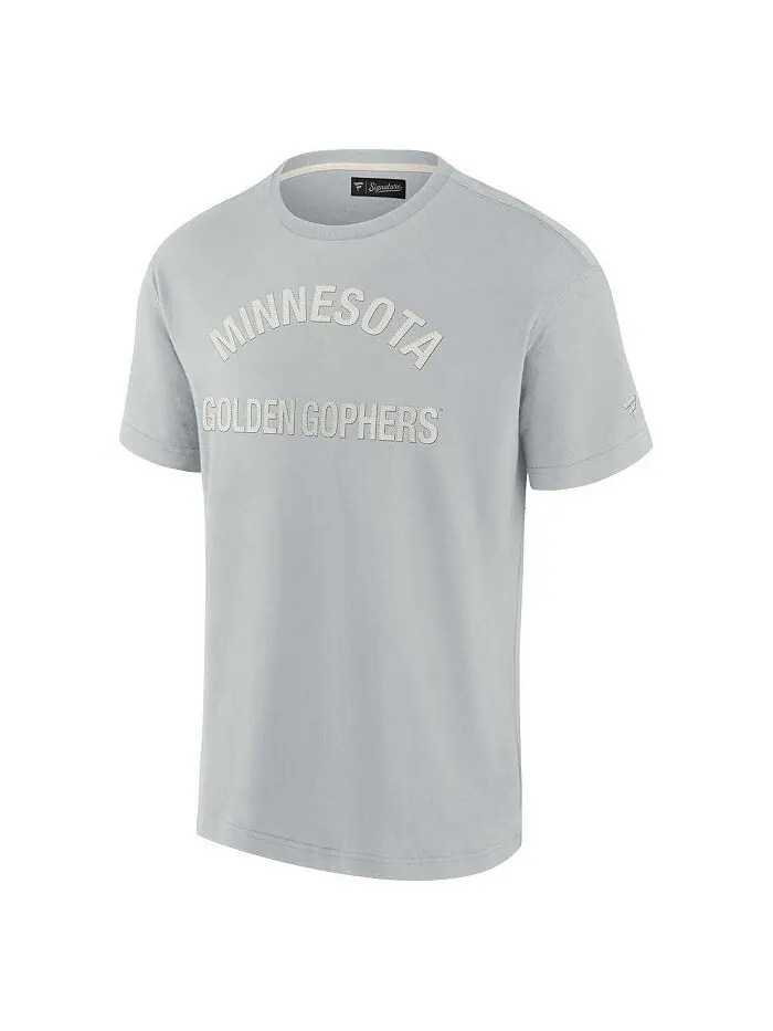Мужская и женская серая супермягкая футболка Minnesota Golden Gophers с коротким рукавом Fanatics — изображение 2 из 3, серый