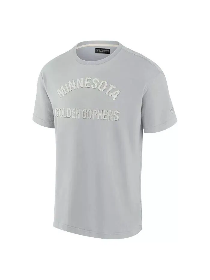Мужская и женская серая супермягкая футболка Minnesota Golden Gophers с коротким рукавом Fanatics — изображение 2 из 3