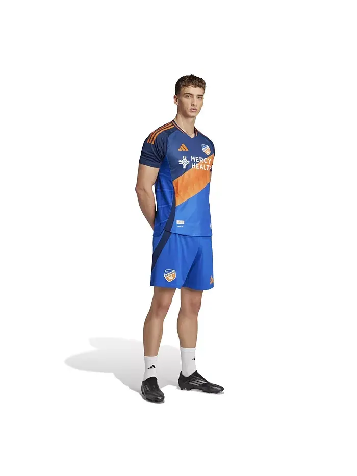 Мужские шорты FC Cincinnati Home 2025 Orange and Blue Legacy Kit Authentic синие adidas — изображение 2 из 5