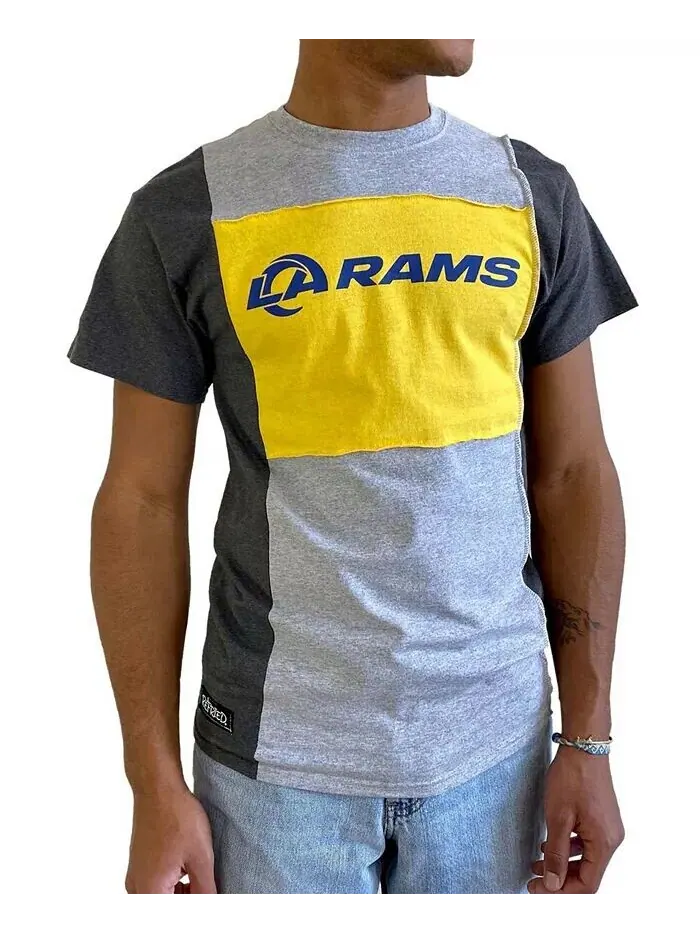 Мужская серая футболка Los Angeles Rams Split Refried Apparel — без цвета