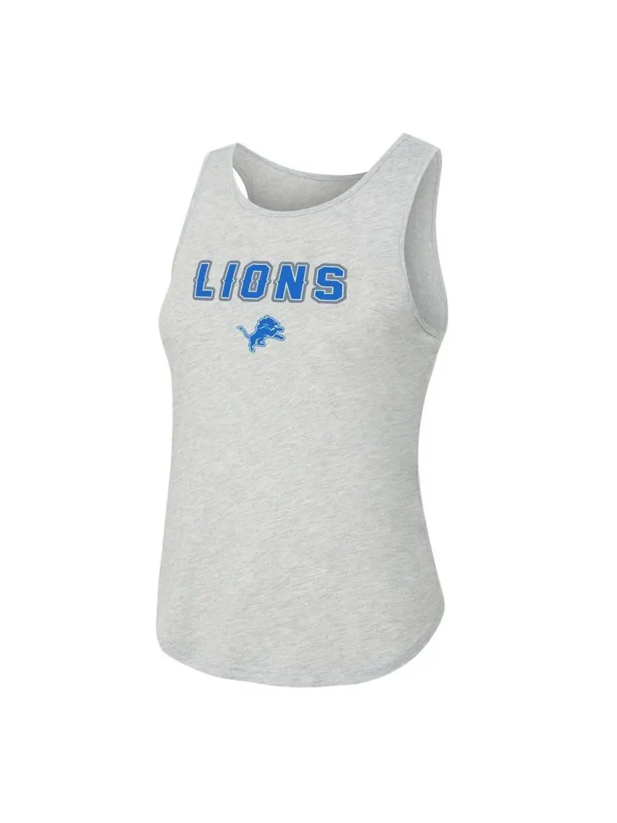 Concepts Sport Женский комплект для сна из двух предметов: майка и брюки в клетку Detroit Lions — изображение 2 из 5