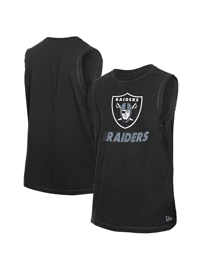 Мужская черная майка Las Vegas Raiders из коллекции Leisure New Era