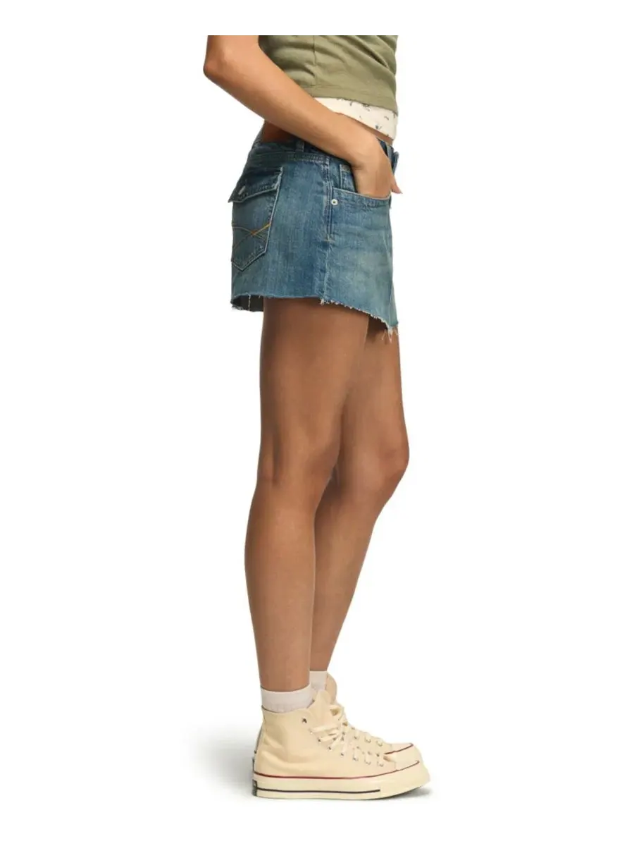Женская джинсовая мини-юбка с пятью карманами Lucky Brand — изображение 3 из 6