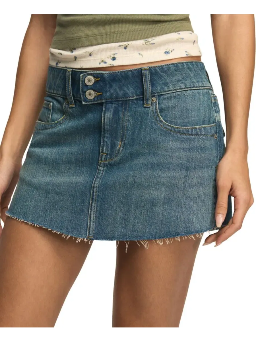 Женская джинсовая мини-юбка с пятью карманами Lucky Brand — изображение 4 из 6