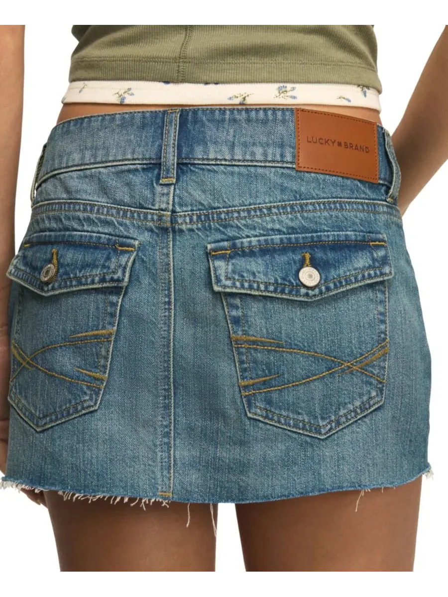 Женская джинсовая мини-юбка с пятью карманами Lucky Brand — изображение 6 из 6