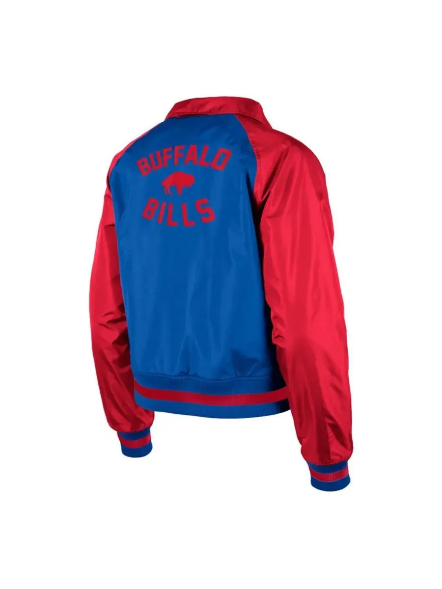 Женская куртка-реглан с застежкой на кнопках, модель Royal Buffalo Bills Coaches New Era — изображение 2 из 3, королевский