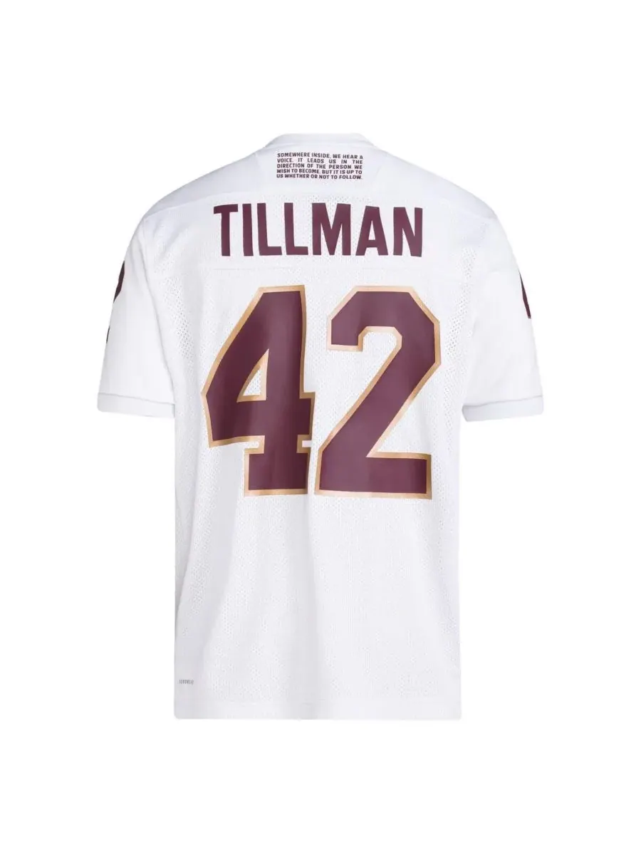 Adidas Мужская белая футболка Pat Tillman 42 Arizona State Sun Devils Away Icon Premier для — изображение 2 из 3, белый