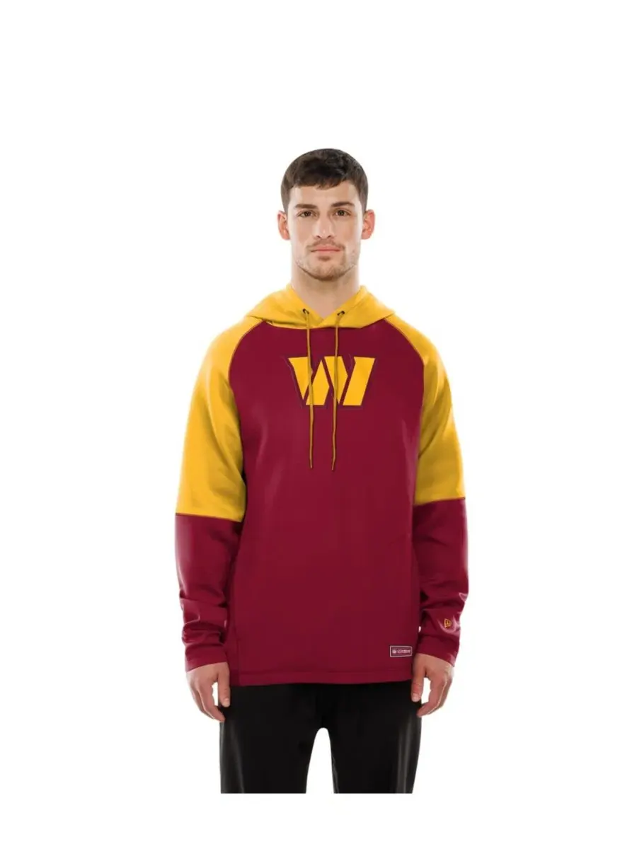 Толстовка с капюшоном с принтом Combine Authentic Color Block Raglan Pullover Hoodie New Era — изображение 2 из 5, бордовый