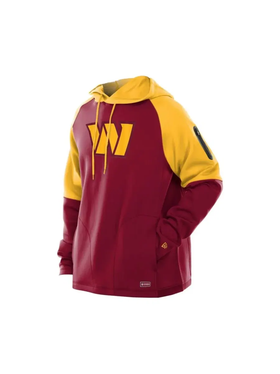 Толстовка с капюшоном с принтом Combine Authentic Color Block Raglan Pullover Hoodie New Era — изображение 4 из 5, бордовый