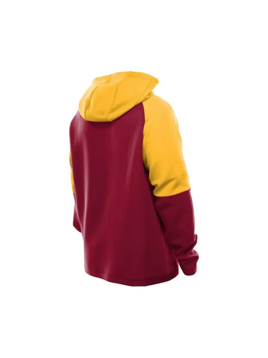Толстовка с капюшоном с принтом Combine Authentic Color Block Raglan Pullover Hoodie New Era — изображение 5 из 5, бордовый
