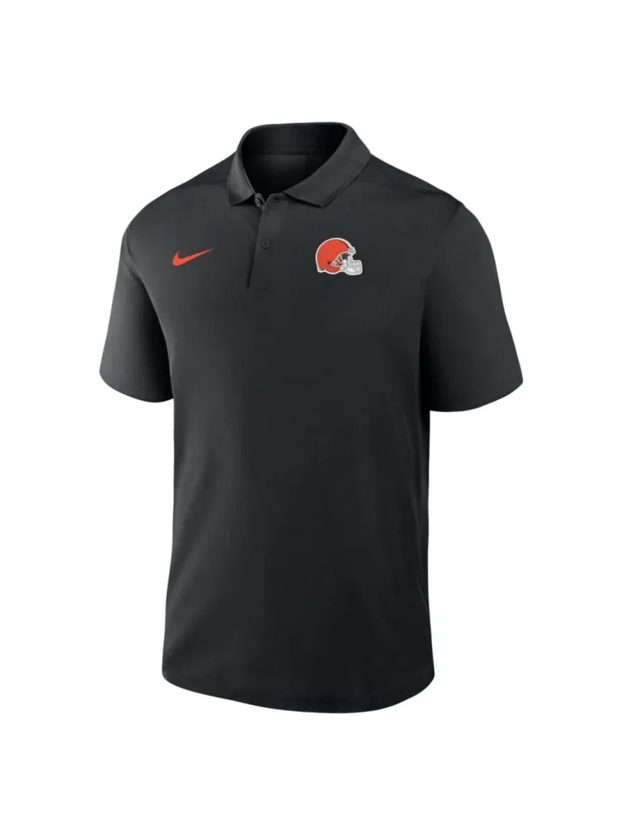 Мужское поло с коротким рукавом Dri-FIT Victory Cleveland Browns Nike — изображение 2 из 3, черный