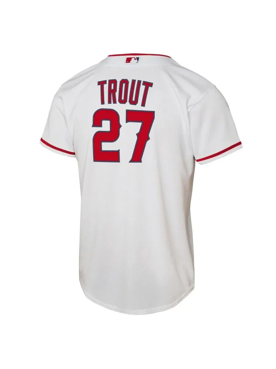 Детская футболка Nike с принтом Mike Trout — изображение 3 из 3, белый