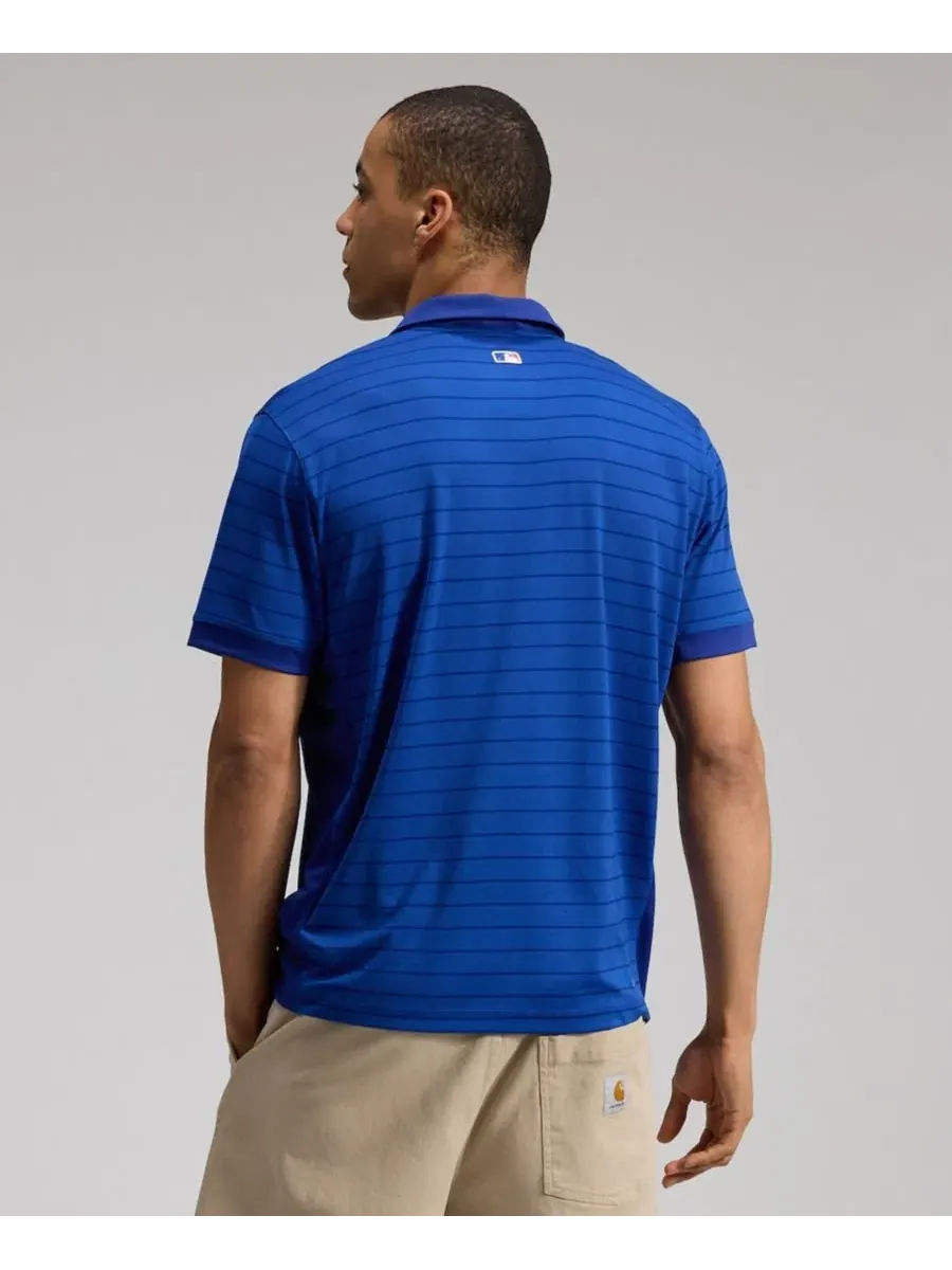 Поло Dri-FIT из пике с коротким рукавом и патчем, New York Mets Authentic Collection Striped — изображение 3 из 4