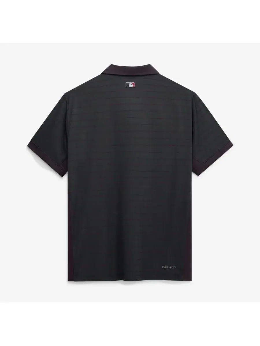 Мужская поло Nike Cincinnati Reds Authentic Collection Striped Victory Dri-FIT — изображение 2 из 2, черный