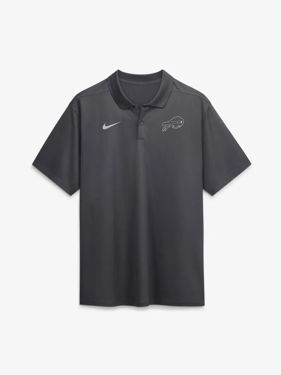 Поло с коротким рукавом Nike Men's Anthracite Fractal Logo Victory Dri-FIT, Buffalo Bills — изображение 1 из 2