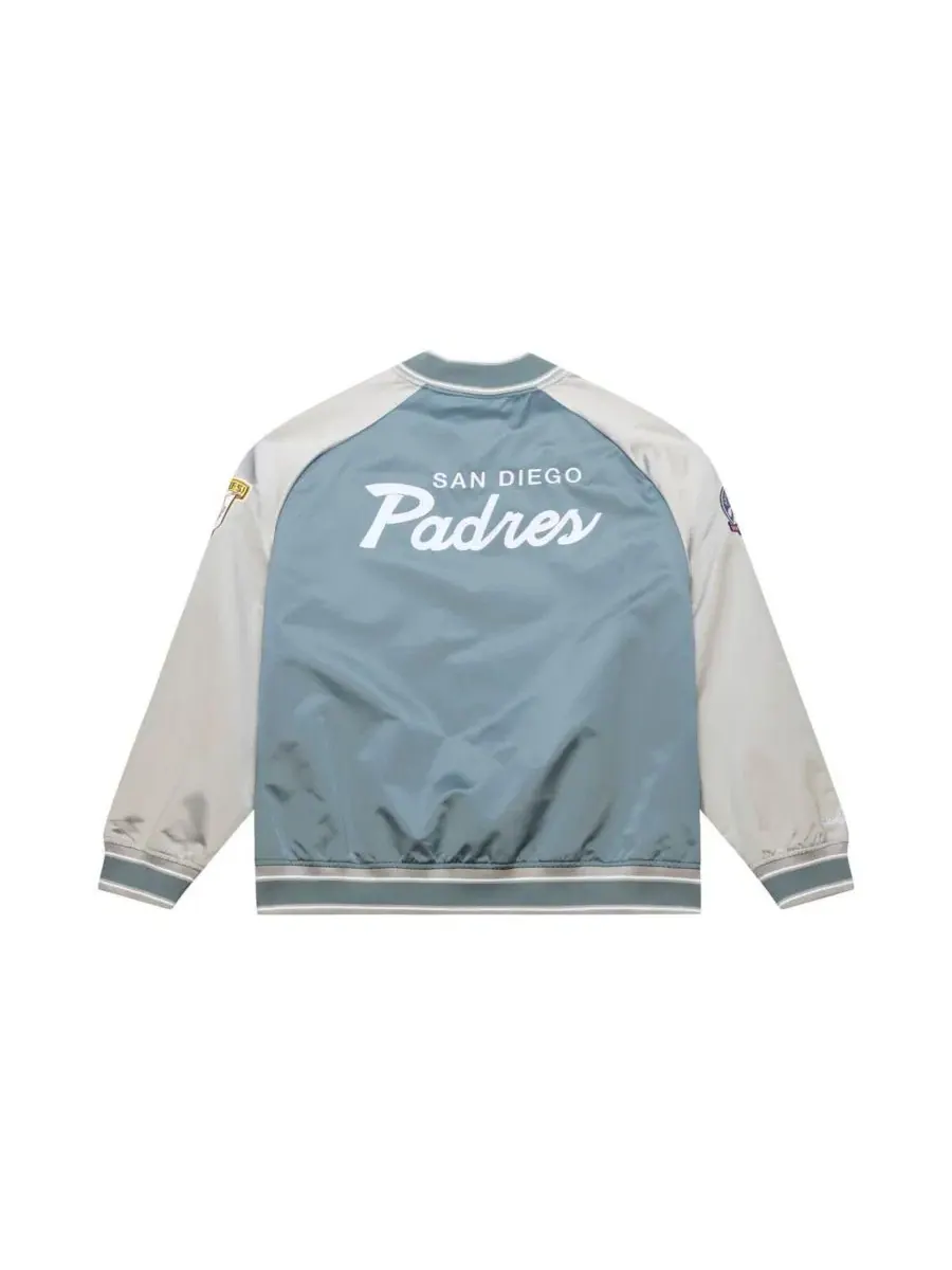 Куртка ветровка легкая с принтом Thunderstorm Head Coach Mitchell & Ness — изображение 2 из 4, серый