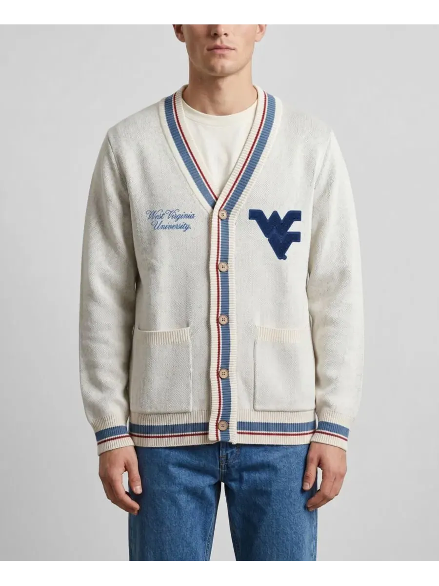 Кардиган на пуговицах с принтом West Virginia Mountaineers Americana Striped Uscape Apparel