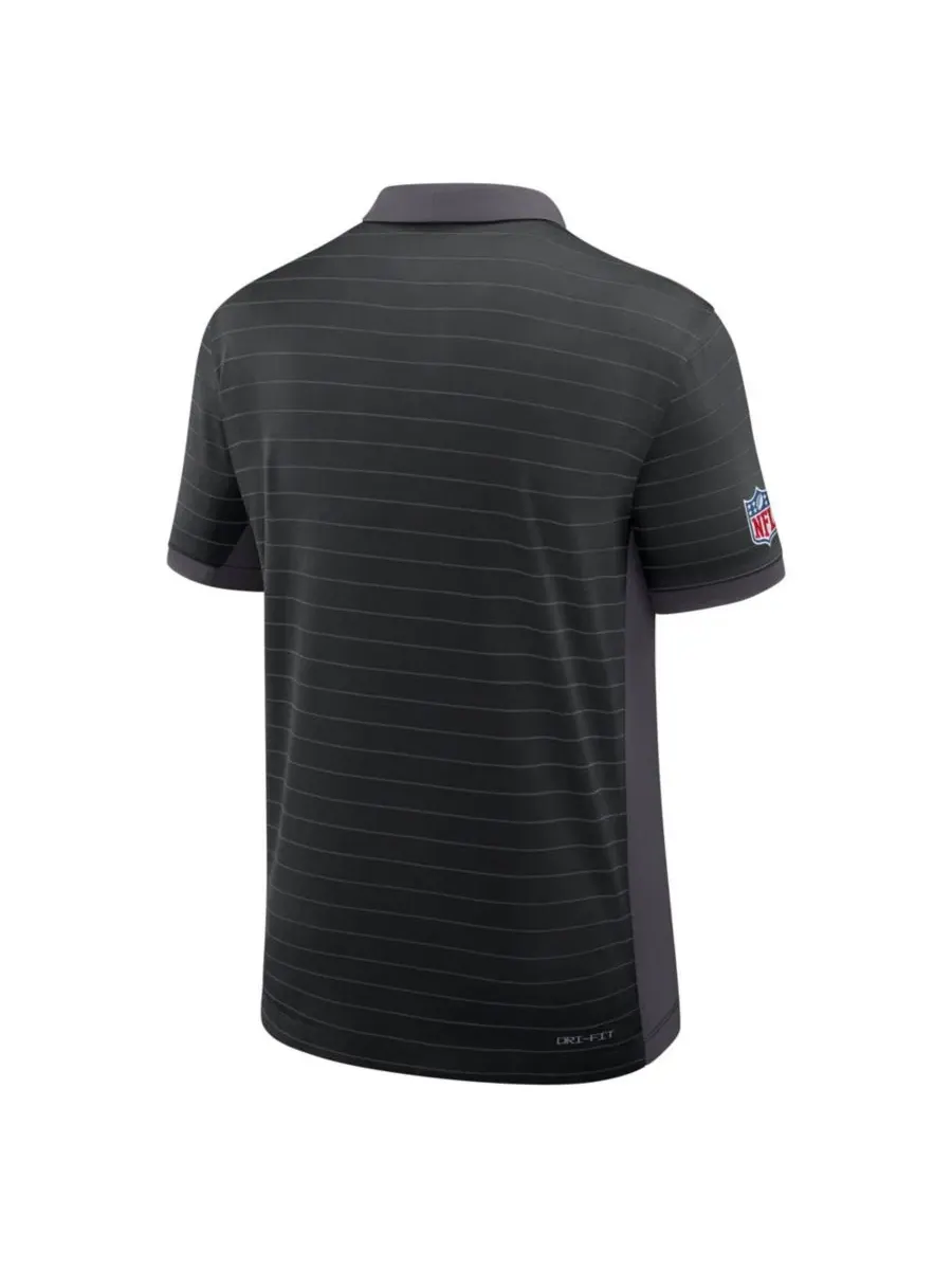 Поло с технологией Dri-FIT, с коротким рукавом, New Orleans Saints Sideline Victory Stripe Nike — изображение 2 из 3, черный